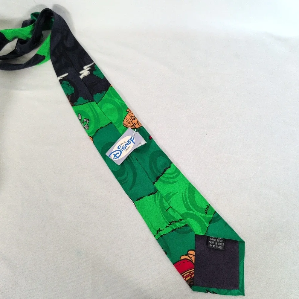Vintage Walt Disney Mickey Mouse Pluto Golf Necktie Korea The Disney Store